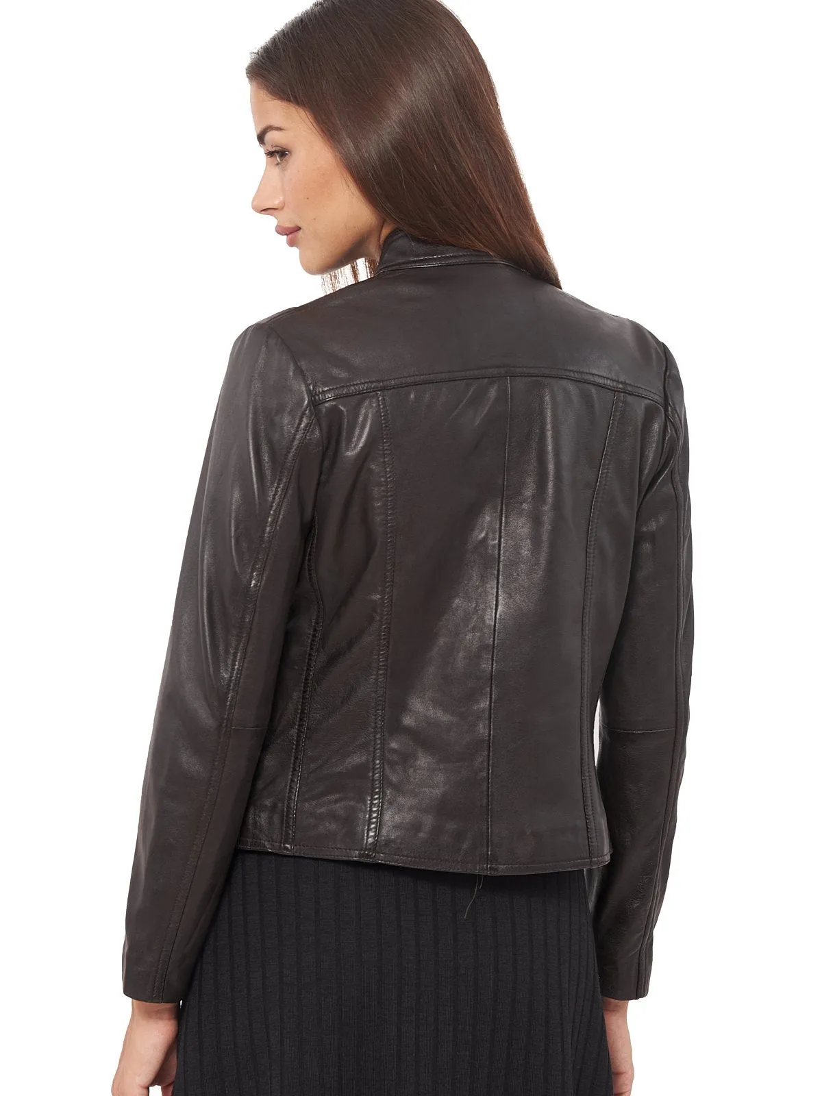 Classics Front Pocket Leather Jacket ZENTLY By TJS