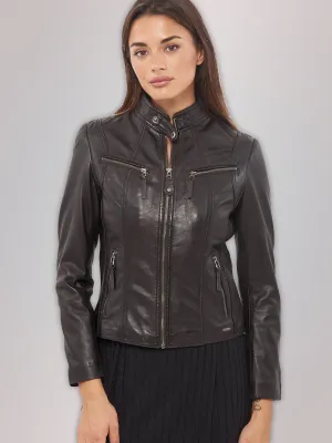 Classics Front Pocket Leather Jacket ZENTLY By TJS
