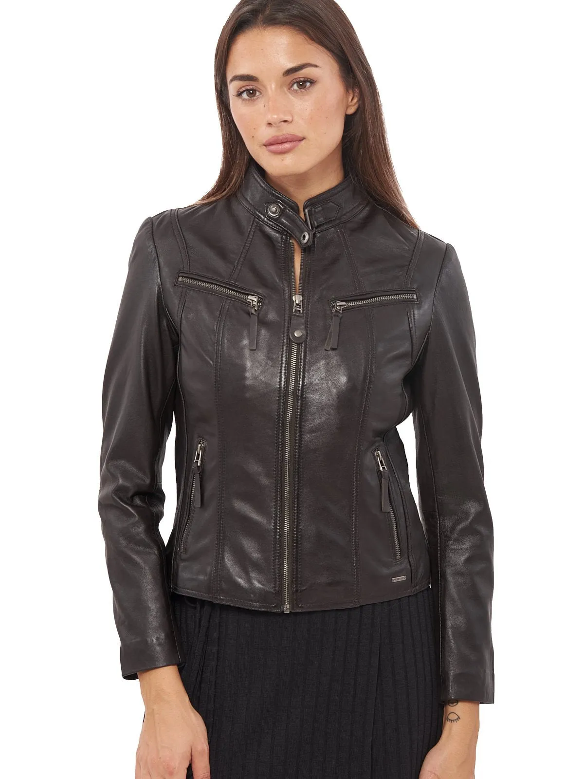 Classics Front Pocket Leather Jacket ZENTLY By TJS