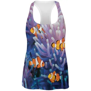 Clownfish Sea Anemone All Over Womens Work Out Tank Top