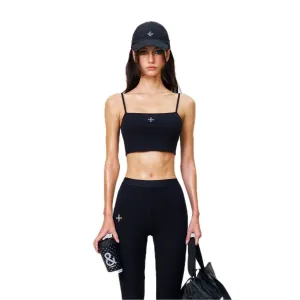Compass Hug Ultra-Short Sports Strap Top Black