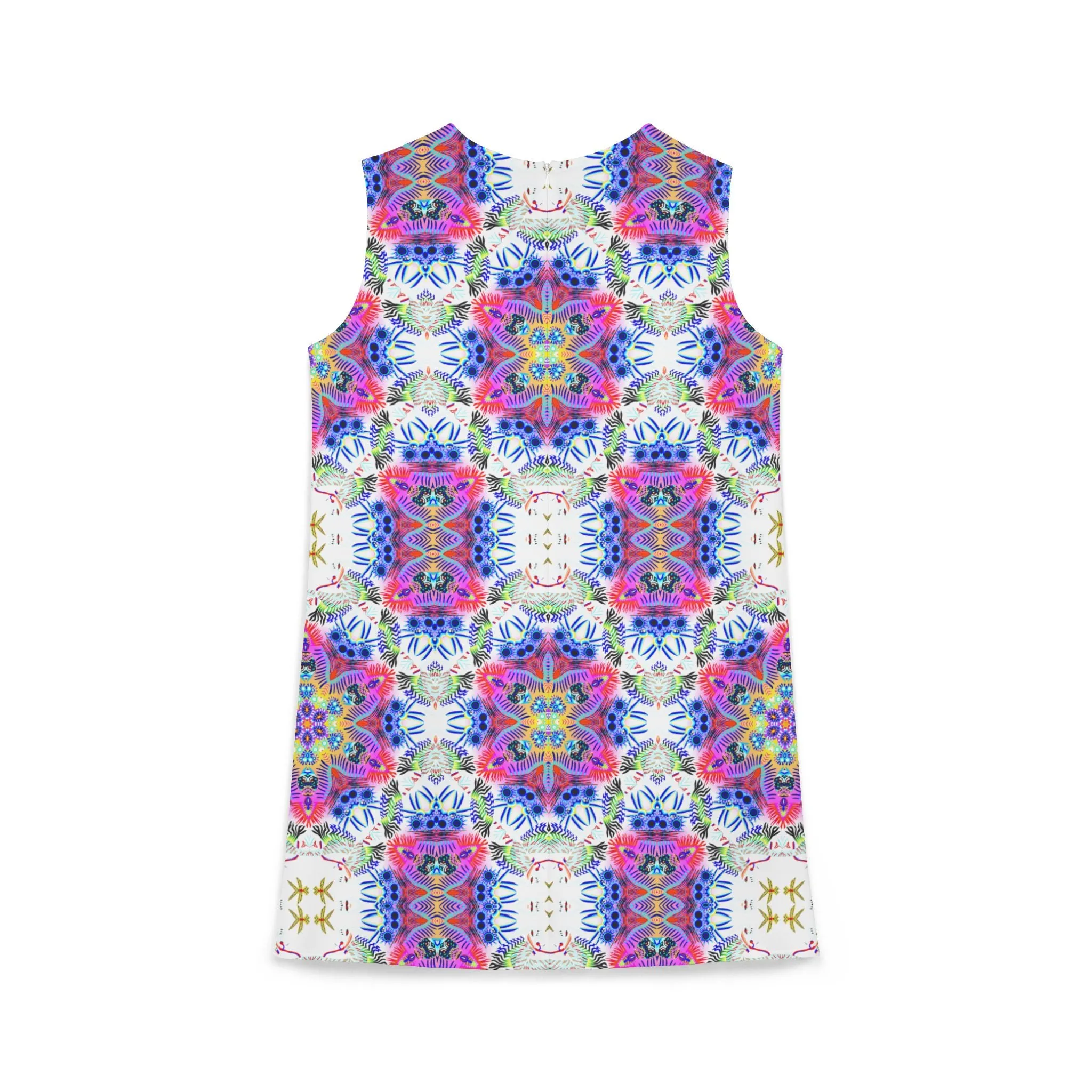 Coral Starfish Purple Pink A-line Sleeveless Dress (AOP)