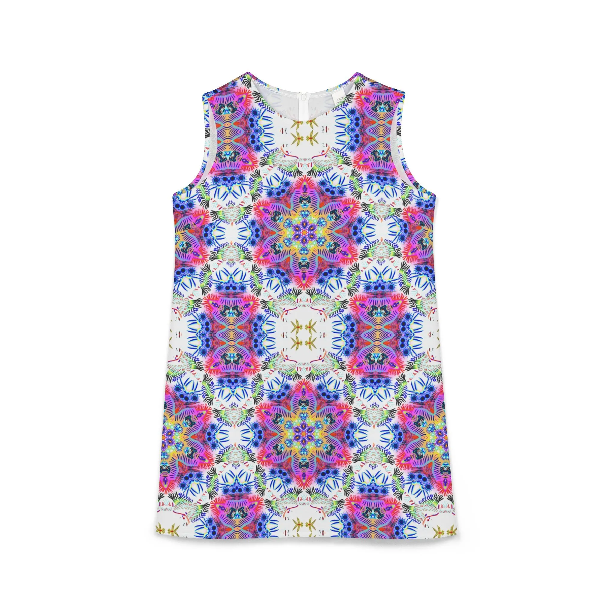 Coral Starfish Purple Pink A-line Sleeveless Dress (AOP)