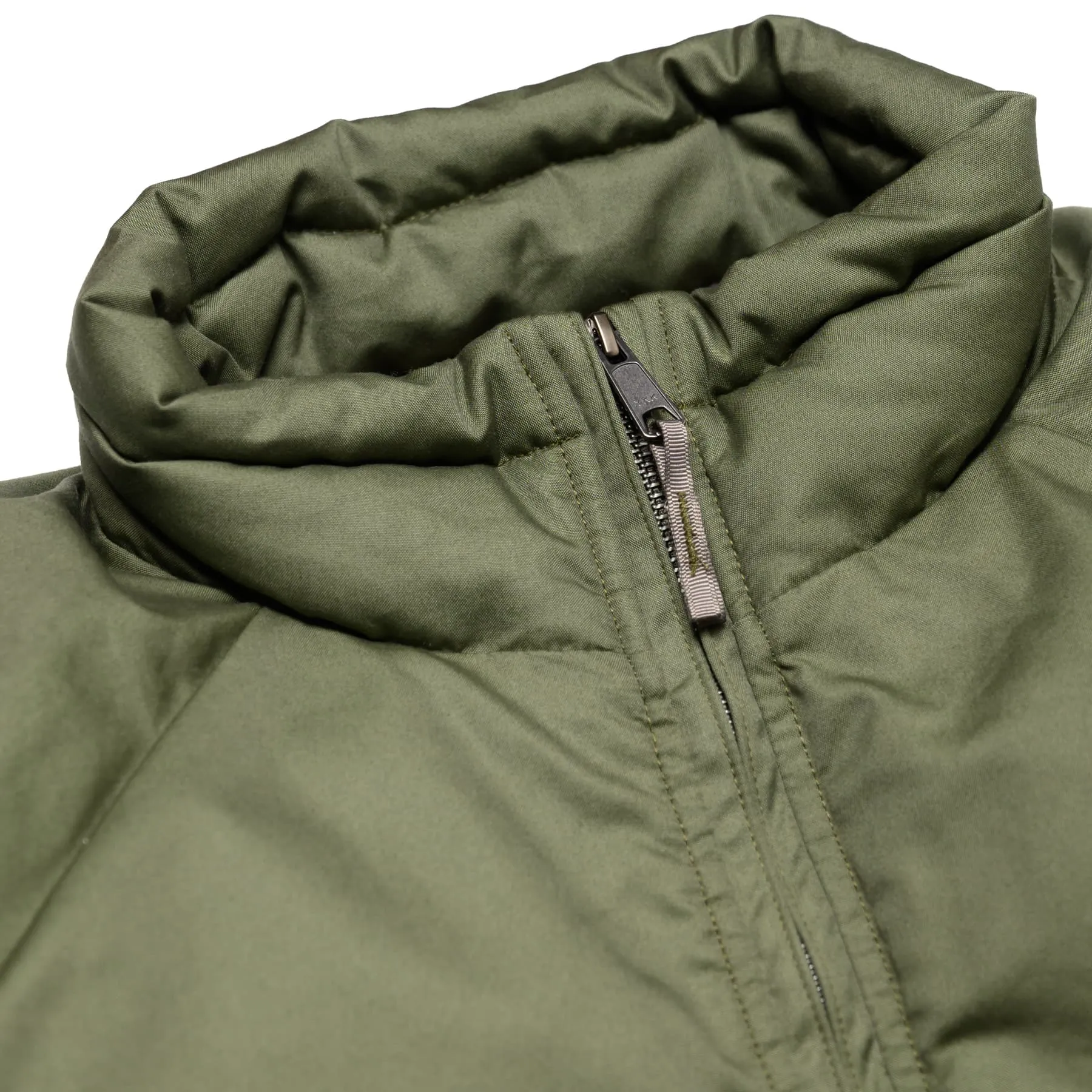 Cotton Nylon Padded Jacket - Army Green
