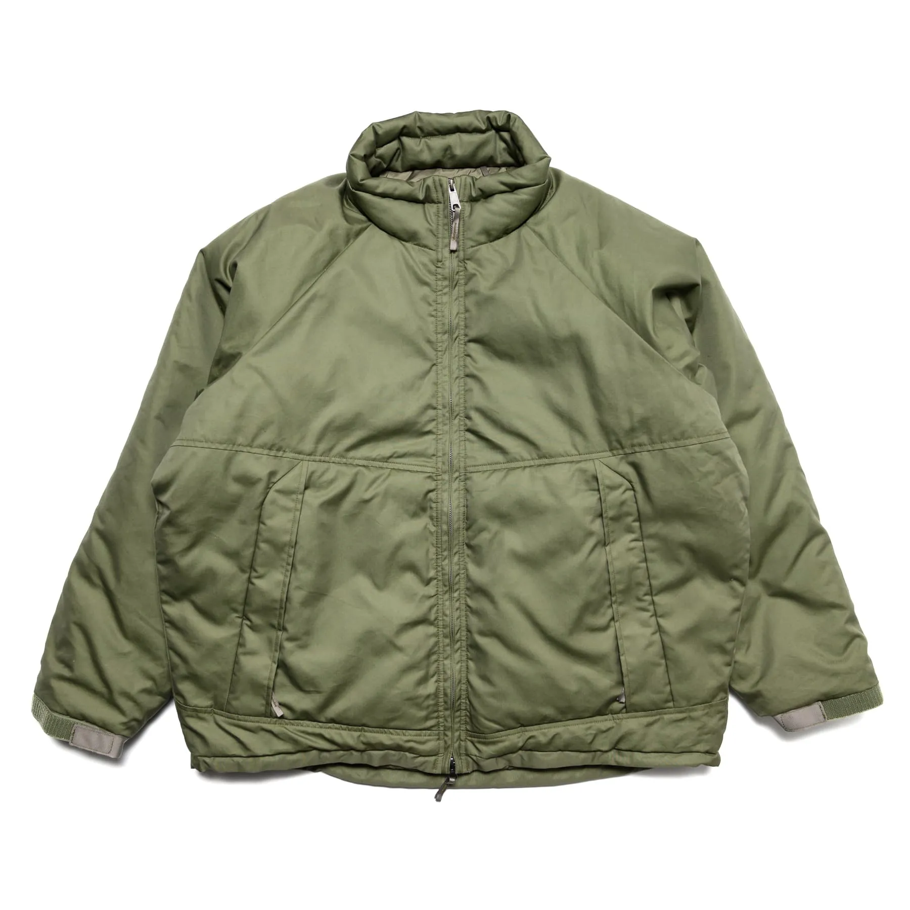 Cotton Nylon Padded Jacket - Army Green