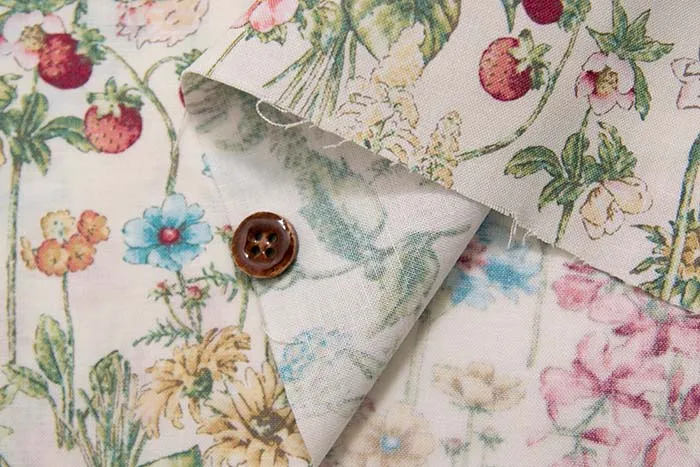 Cotton sketch apint dough flower botanical
