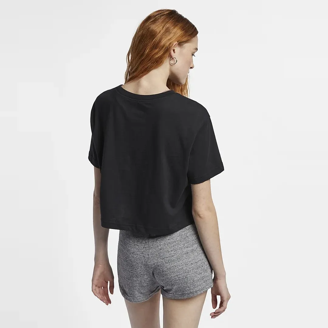 Cropped Logo T-Shirt (Black)