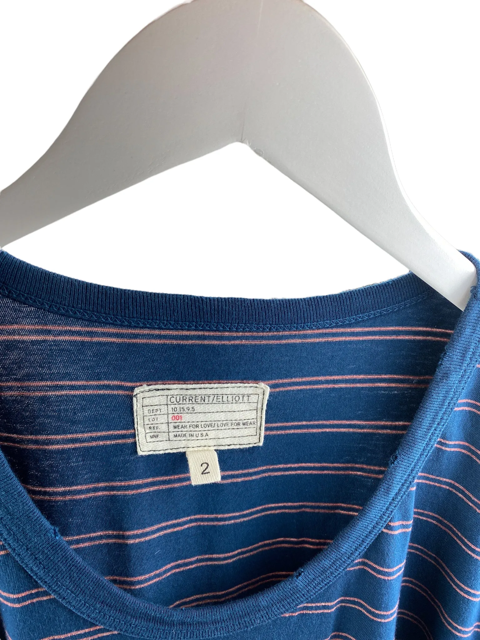 Current Elliott, Women's Striped Ruffle Roadie Dress, Blue Wing Teal Split Stripe, Size 2 (M)