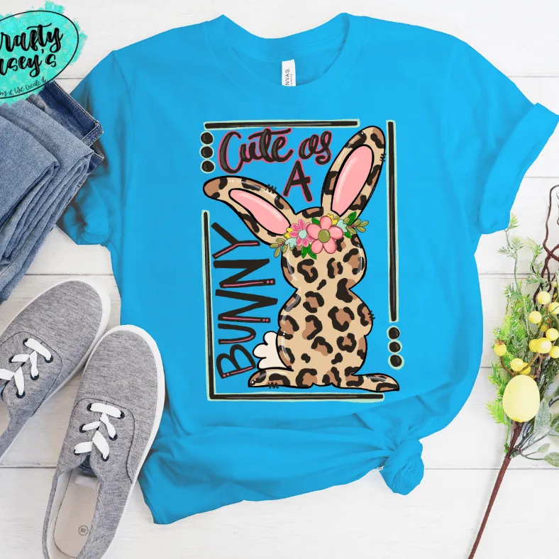 Cute As A Easter Bunny Leopard Bunny -Unisex T-shirt.