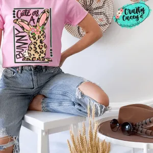 Cute As A Easter Bunny Leopard Bunny -Unisex T-shirt.