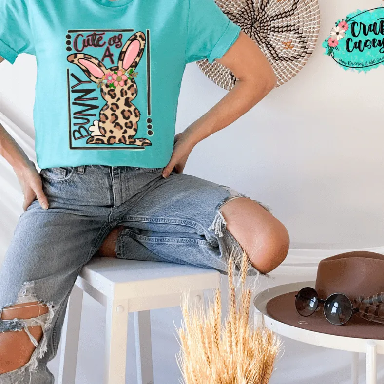 Cute As A Easter Bunny Leopard Bunny -Unisex T-shirt.