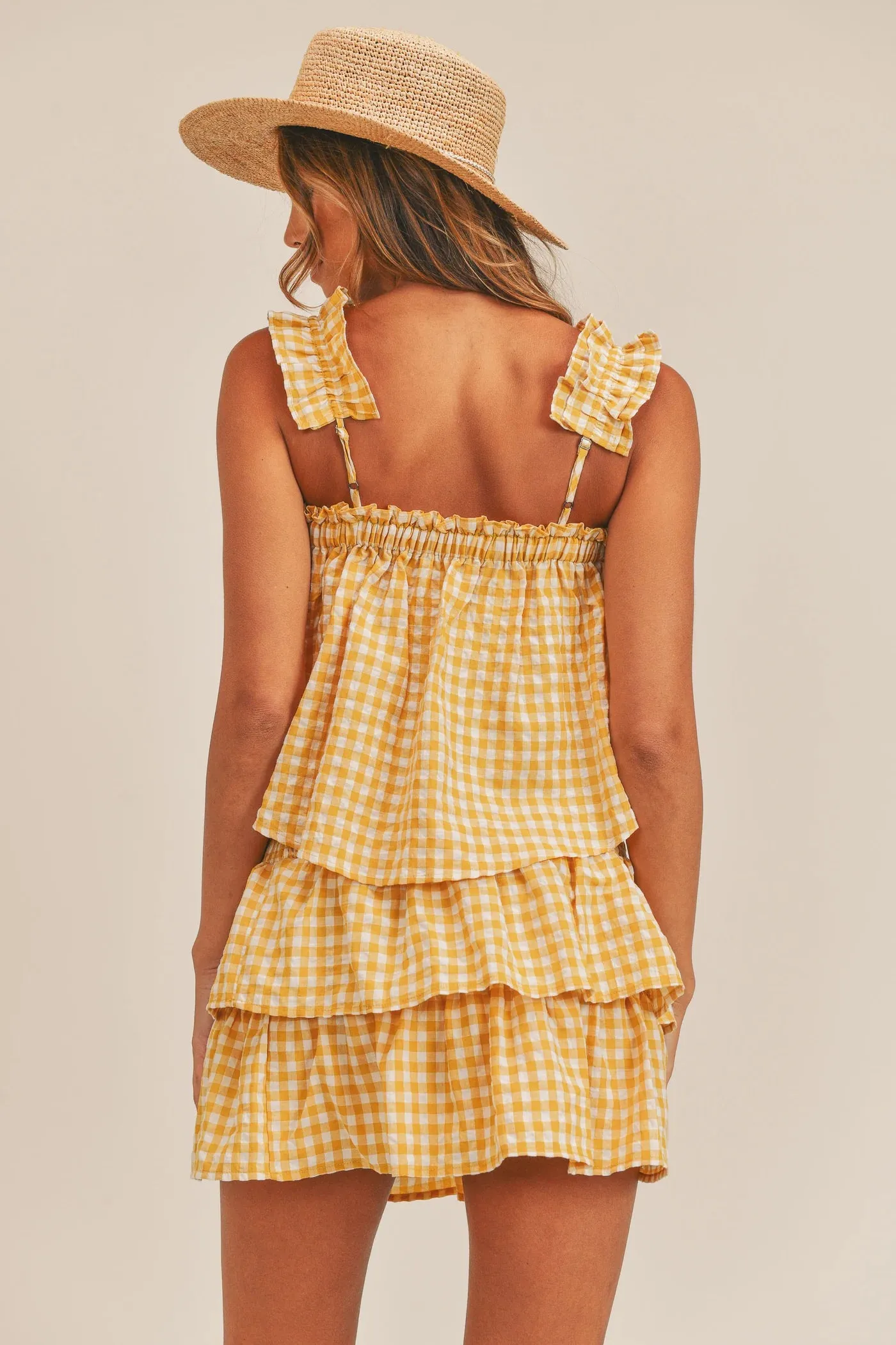 Daveigh Ruffle Crop Top and Skirt Set