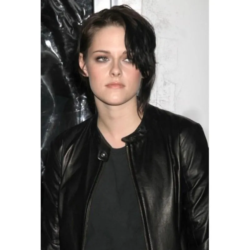 Decant Black Leather Jacket Worn By Kristen Stewart | Kristen Stewart Decant Black Leather Jacket