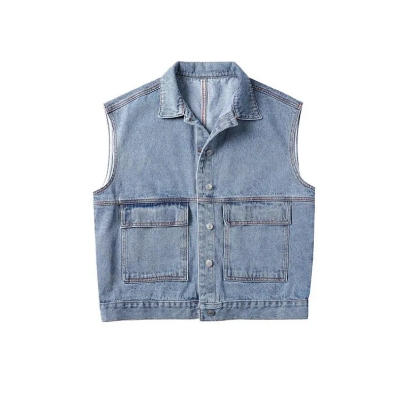 Denim Vest Women Short Korean Sleeveless Outdoor Tank Top Outerwear