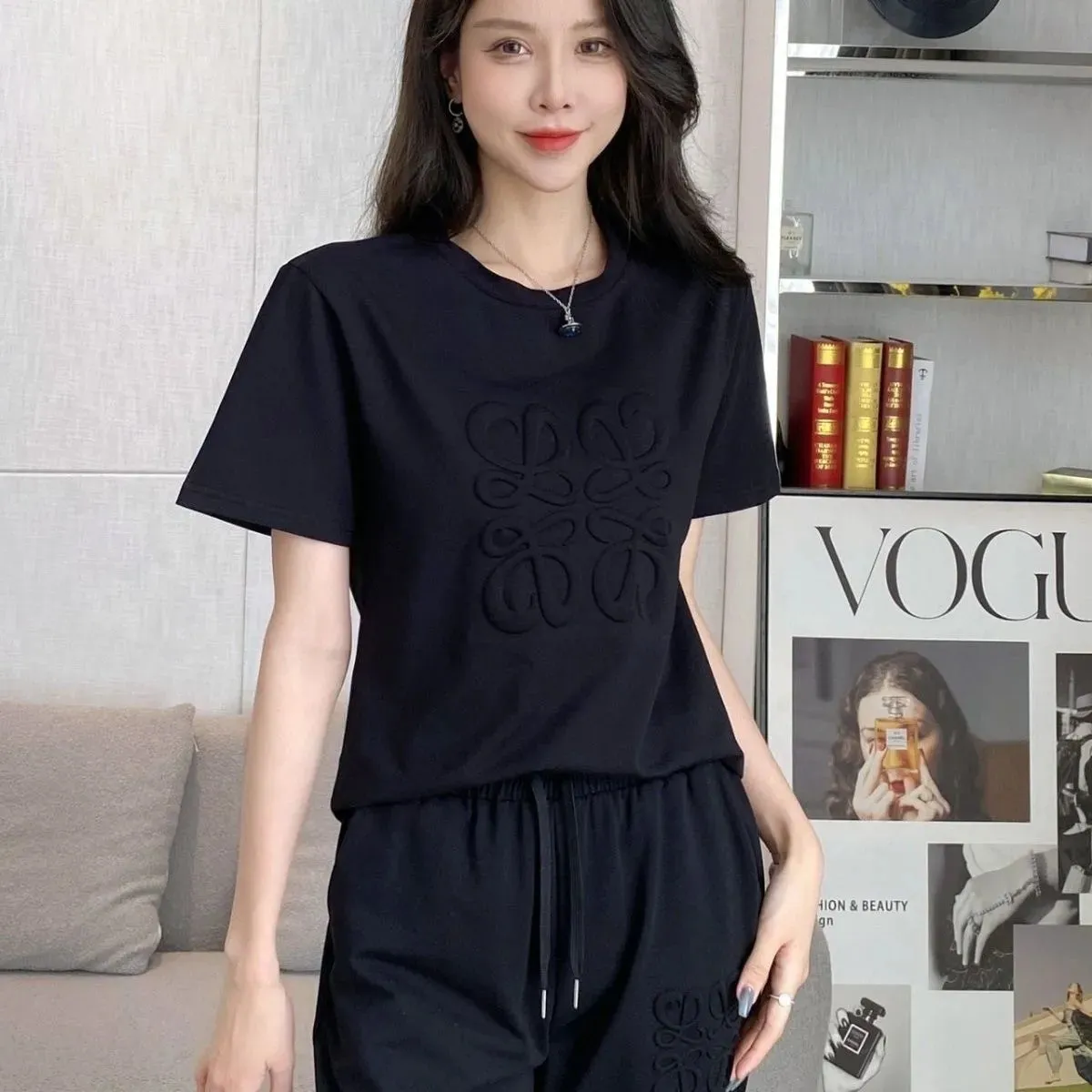 Designer Women's Sportswear Sets Branded T-Shirts Casual Pants Fashion Two-Piece Sets Fashionable Women's Clothing