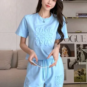 Designer Women's Sportswear Sets Branded T-Shirts Casual Pants Fashion Two-Piece Sets Fashionable Women's Clothing
