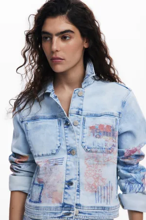 Desigual Denim Print Jacket