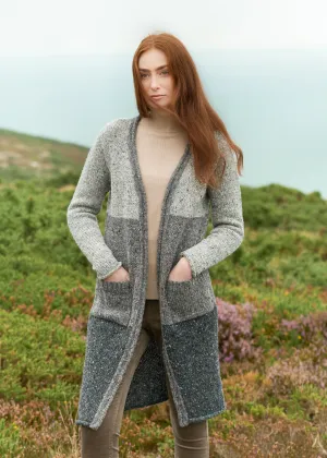 Donegal Wool Three Tone Coat | Grey Mix