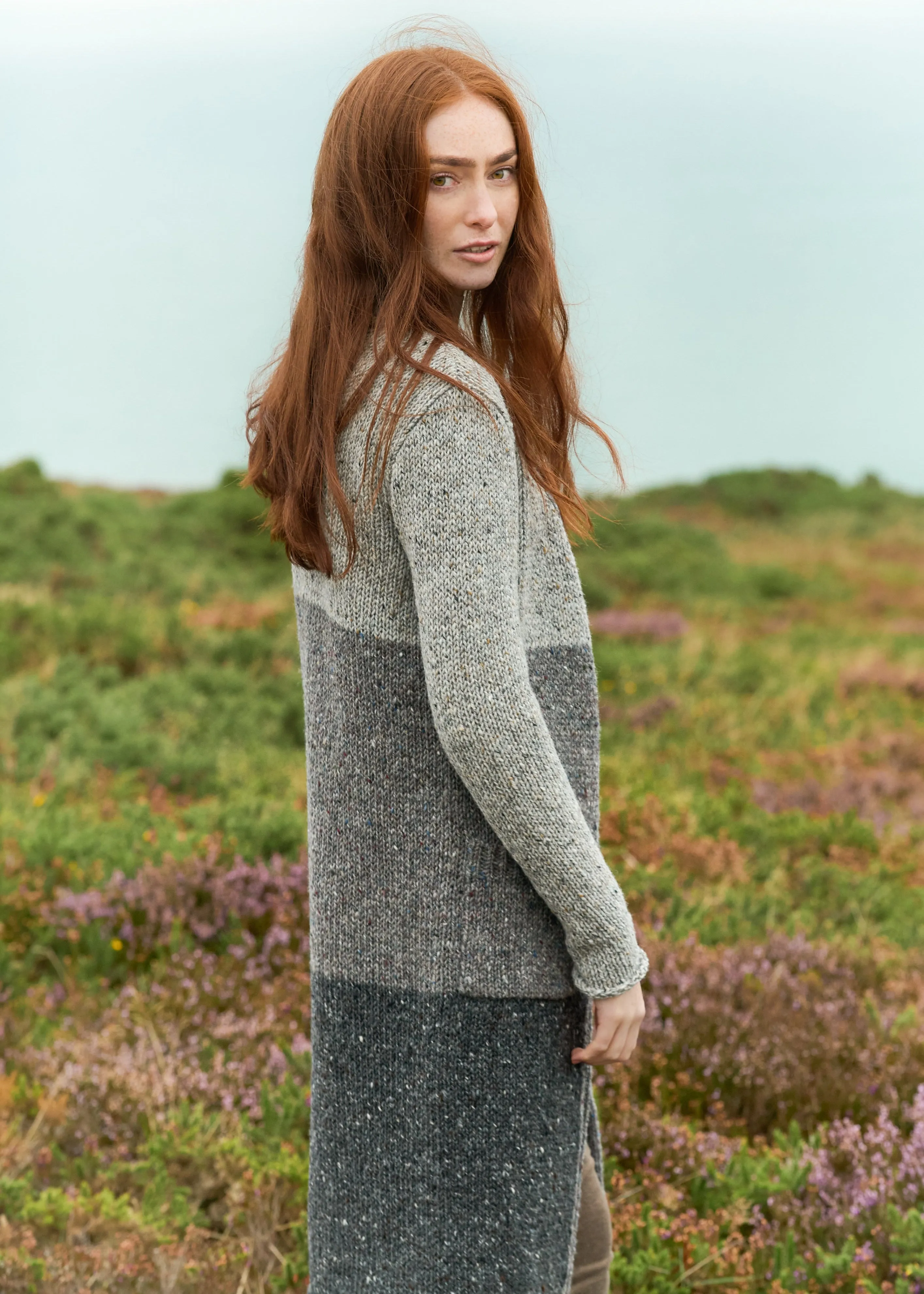 Donegal Wool Three Tone Coat | Grey Mix