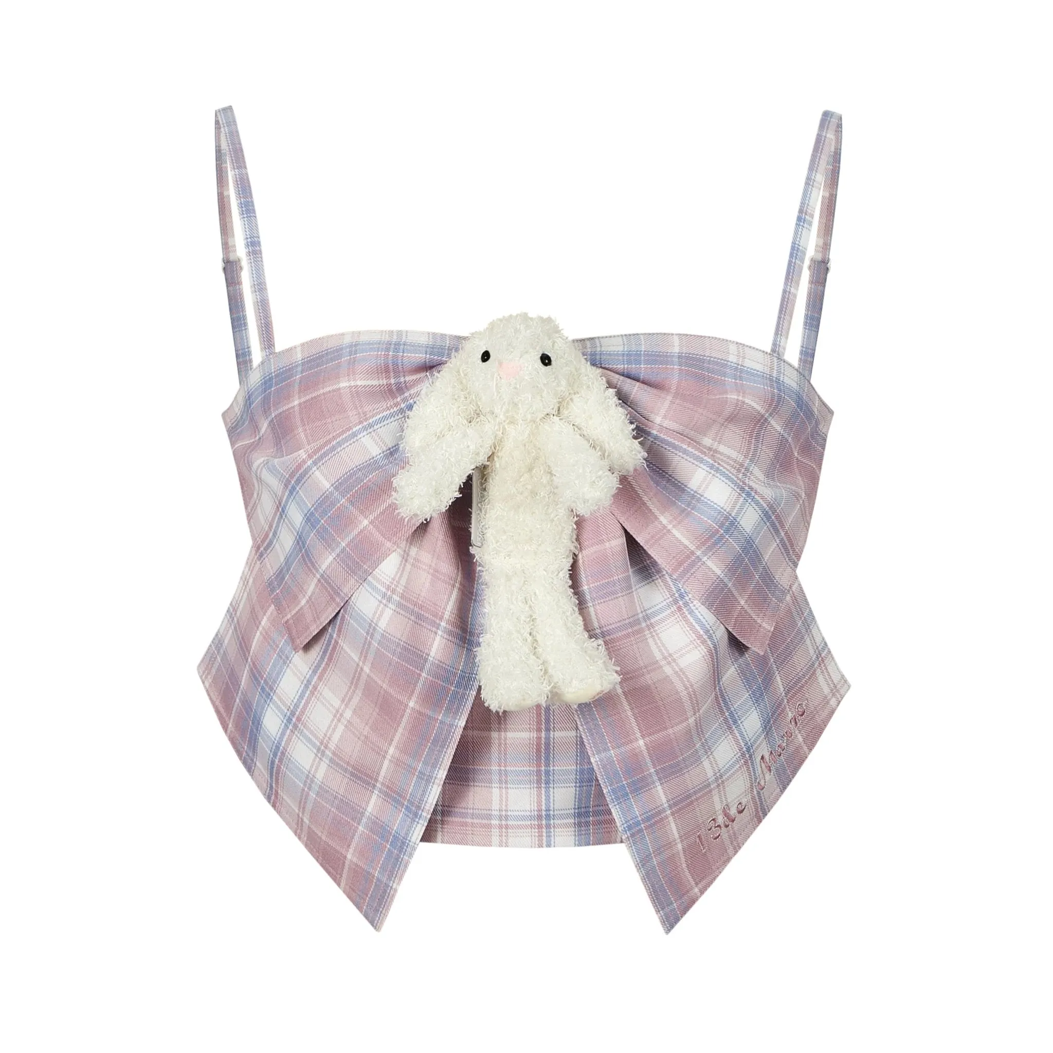 Doozoo Plaid Bow Camisole in Pink