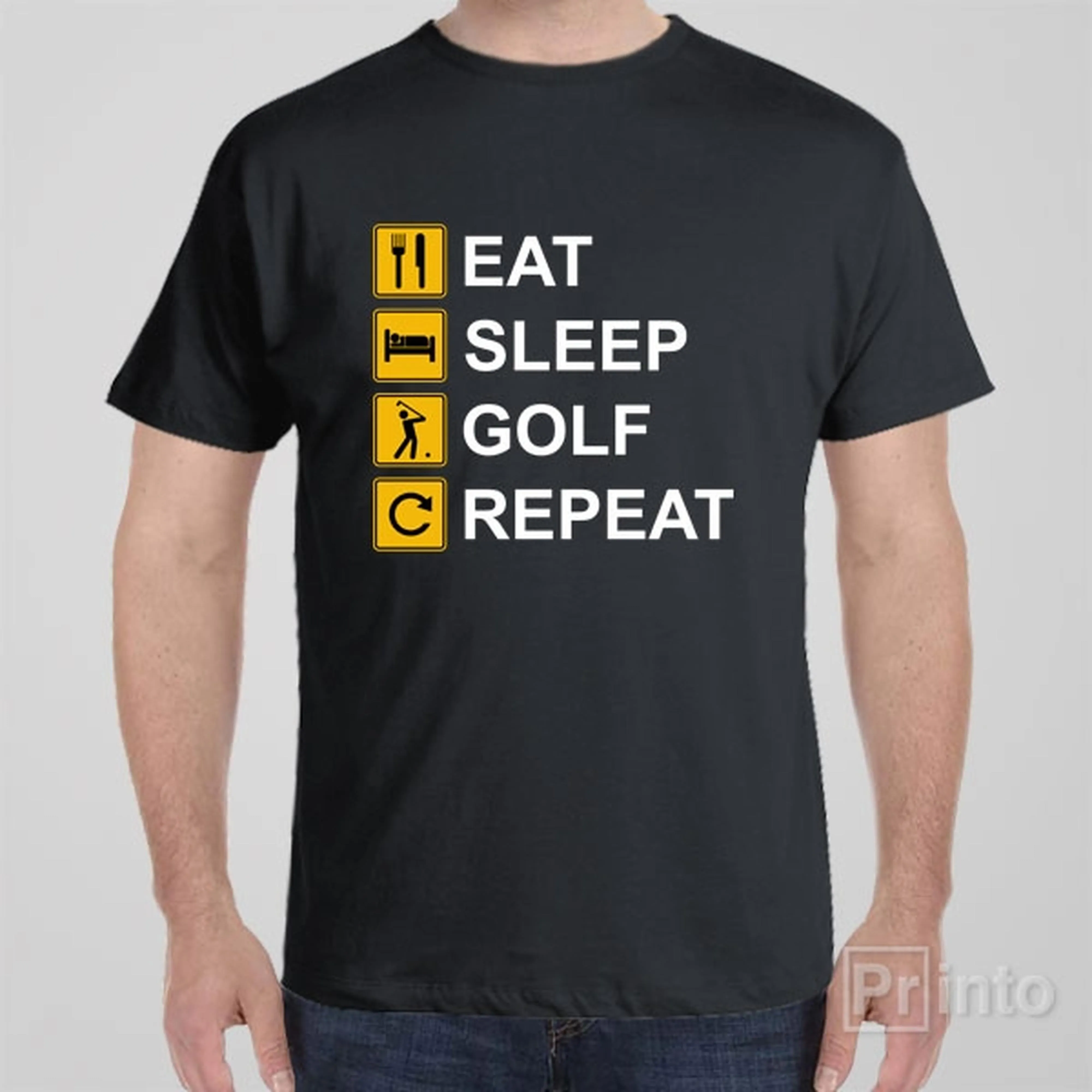 Eat Sleep Golf Repeat - T-shirt