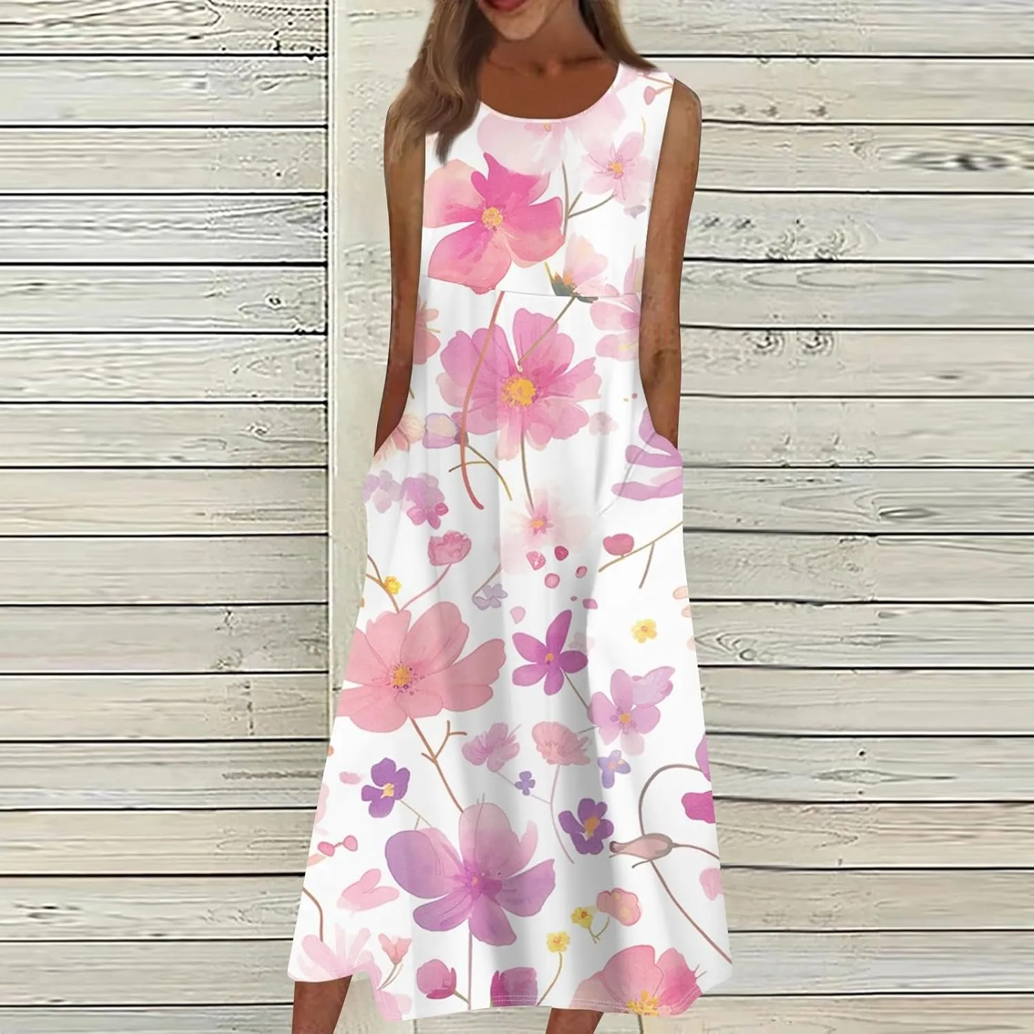 Elegant Dresses for Women Formal Midi Party Casual Summer Casual Dresses with Pockets Boho Tea Party Cute Summer Outfits