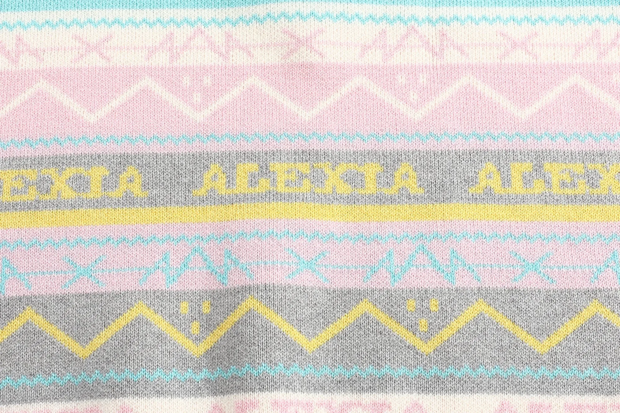 Embossed Knit Tank Top in Pink And Grey