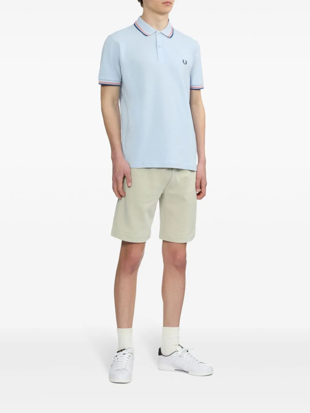 embroidered-logo cotton polo shirt