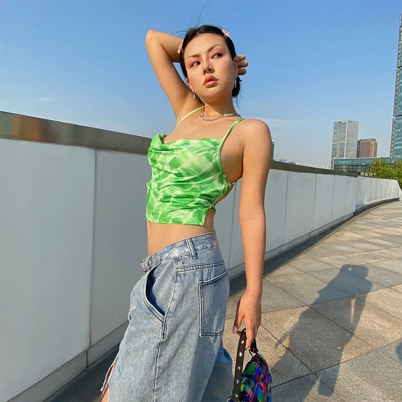 Europe Summer Popular Dye Tube Bare Back Camisole Women Camisole