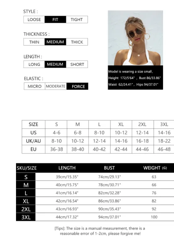 Europe Women Sleeveless Beach Tops Halter Tank Top