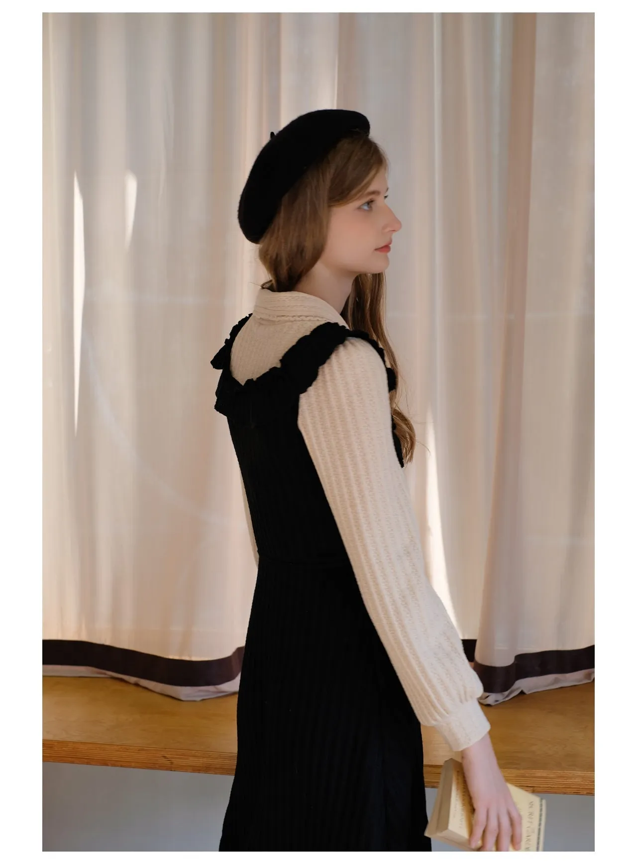 Fake Two-pieces Patchwork Knitted Dress