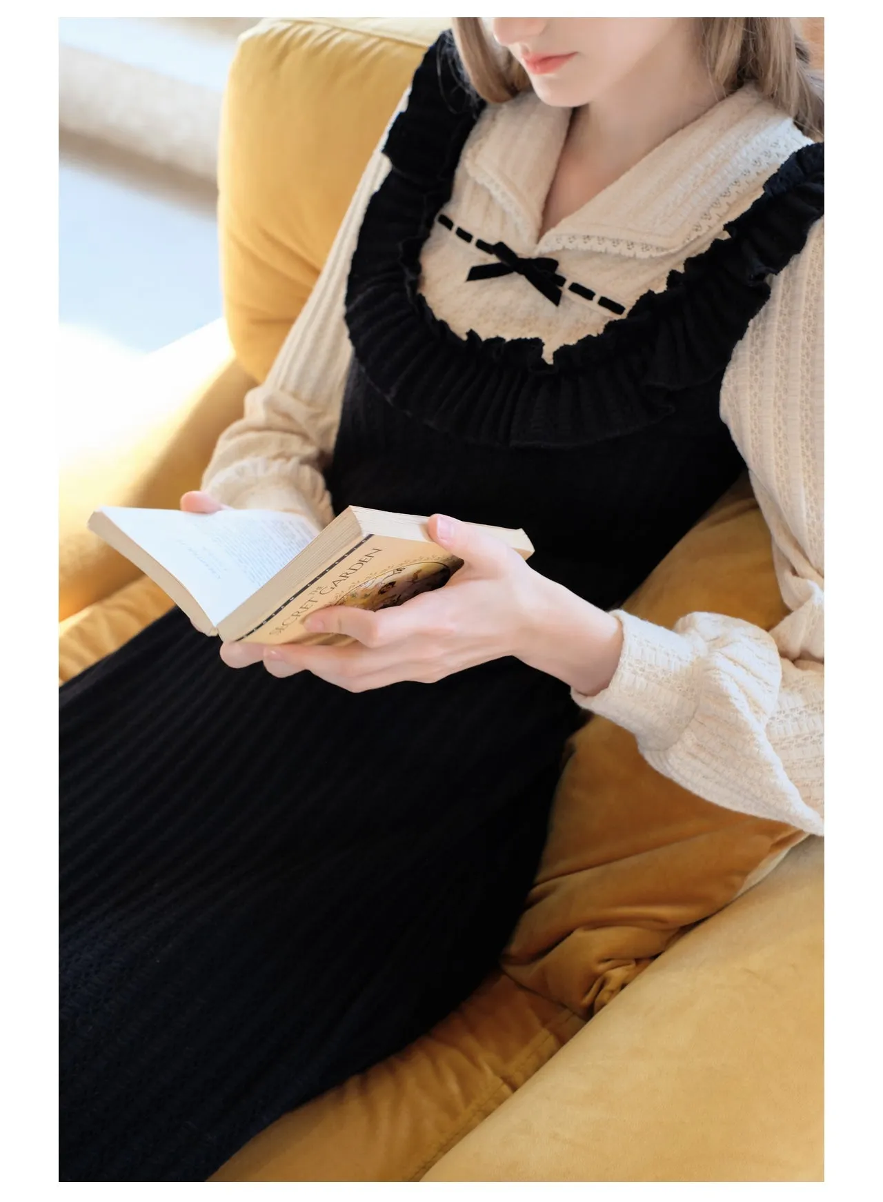 Fake Two-pieces Patchwork Knitted Dress