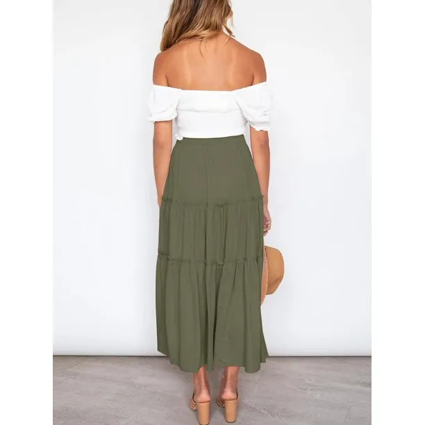 Fantaslook Women's High Waist Midi Pleated Skirts