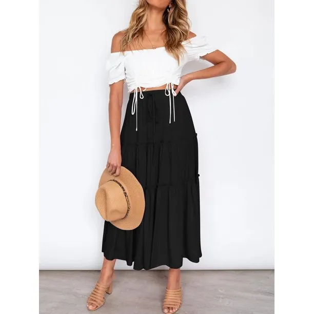 Fantaslook Women's High Waist Midi Pleated Skirts