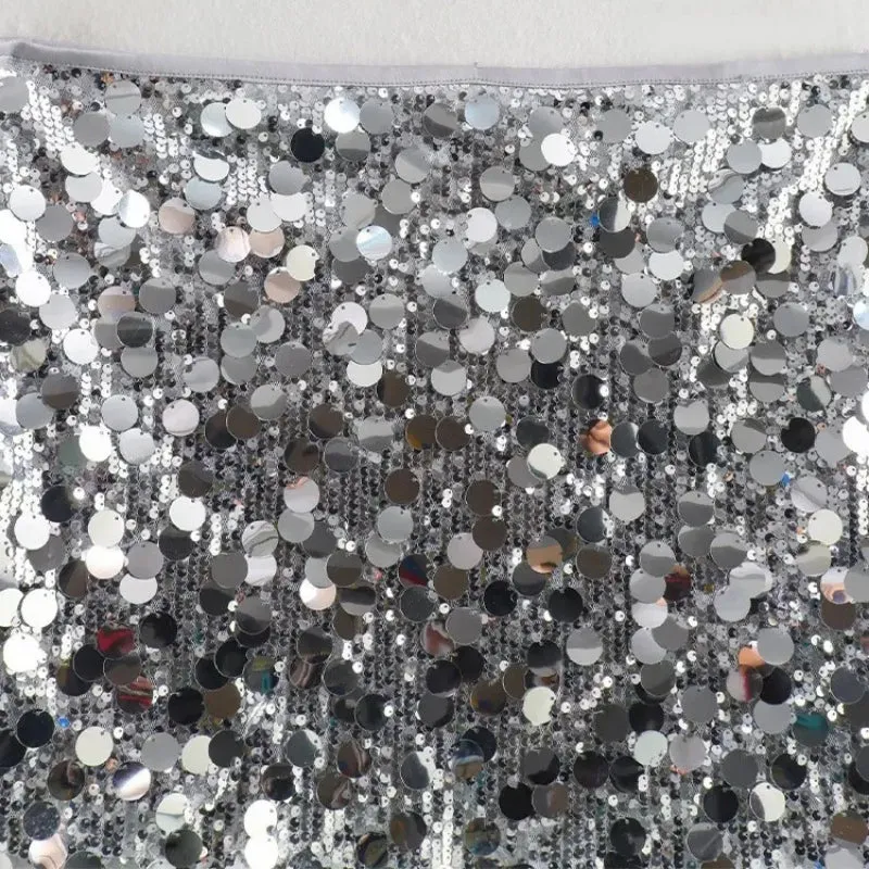 Figure-hugging Glitter Sequined Chic Mini Skirt for Women