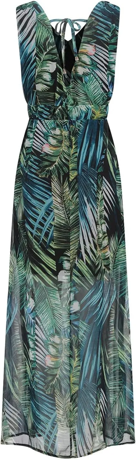 Floral Maxi Dresses for Women 2025 Summer Dresses Sleeveless Flowy Boho Maxi Dress Casual Long Sundress Beach Dress
