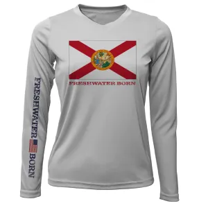 Florida Flag Freshwater Born Women's Long Sleeve UPF 50  Dry-Fit Shirt