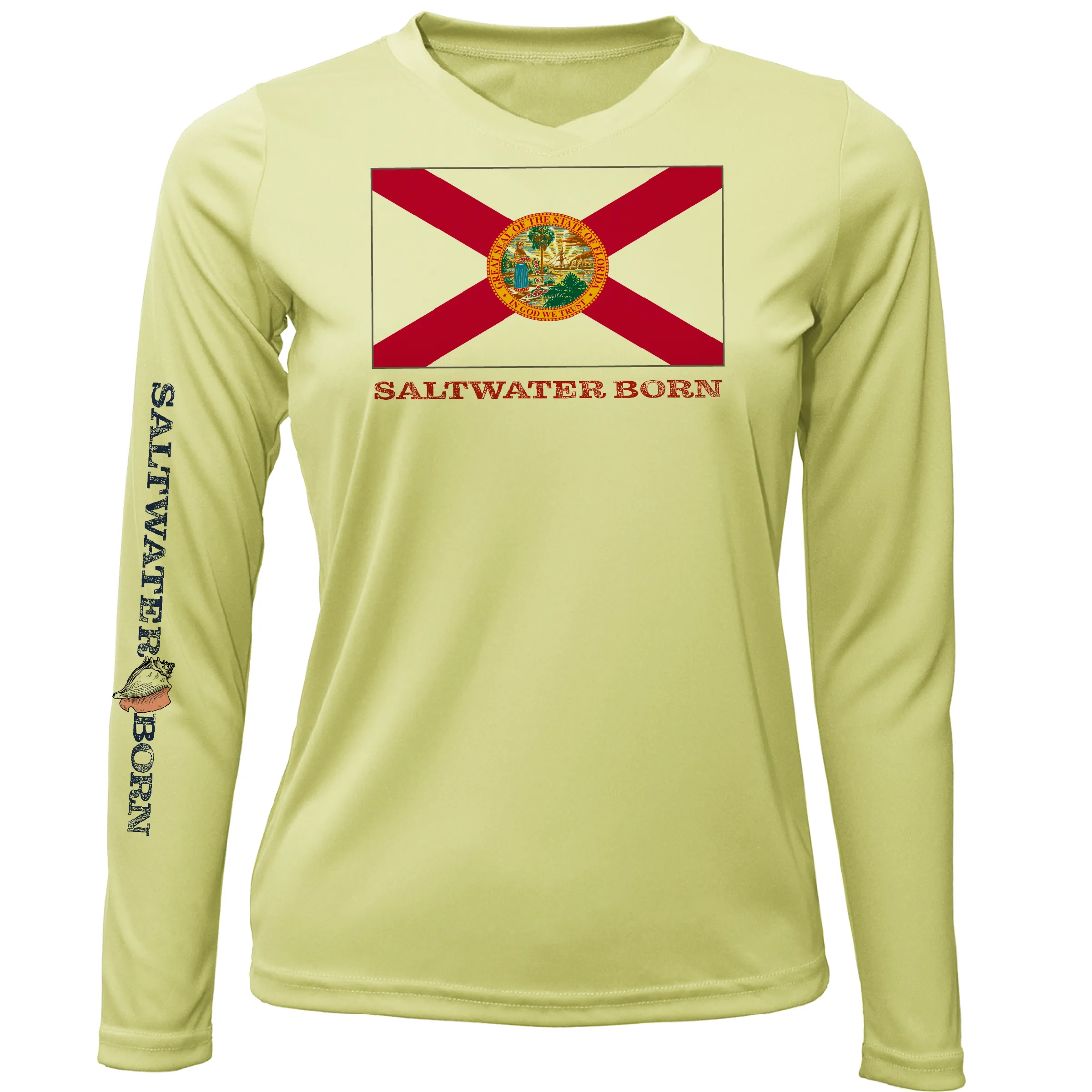 Florida Flag Long Sleeve UPF 50  Dry-Fit Shirt