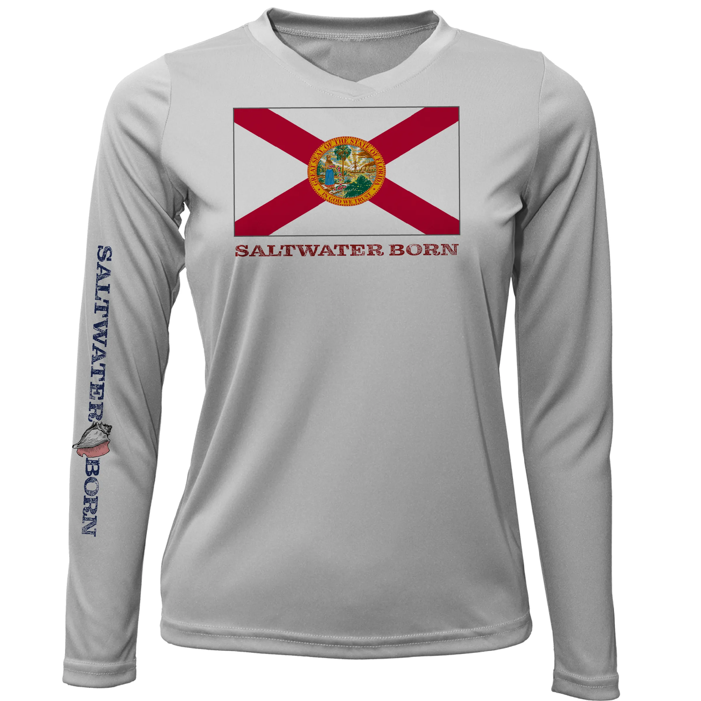 Florida Flag Long Sleeve UPF 50  Dry-Fit Shirt