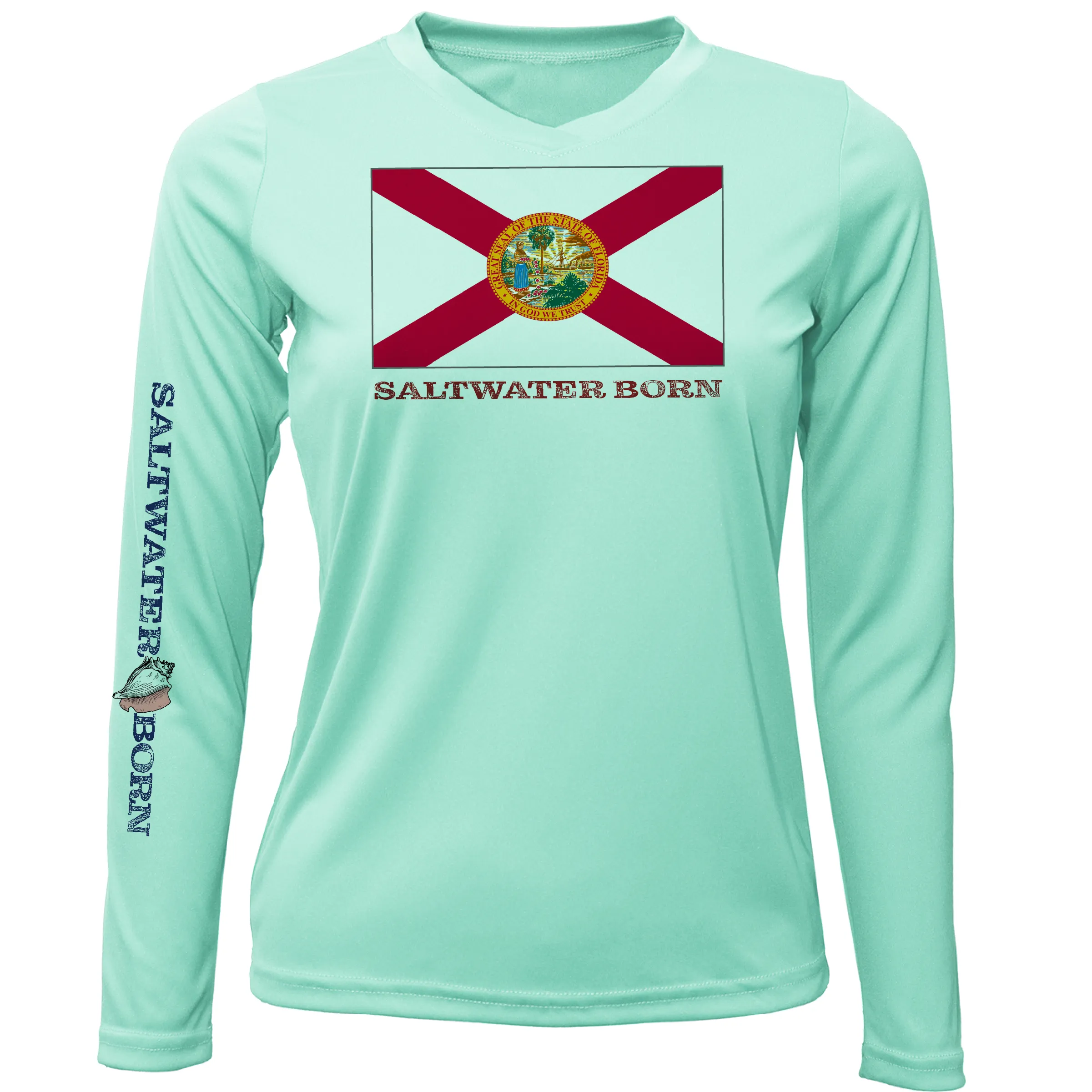 Florida Flag Long Sleeve UPF 50  Dry-Fit Shirt