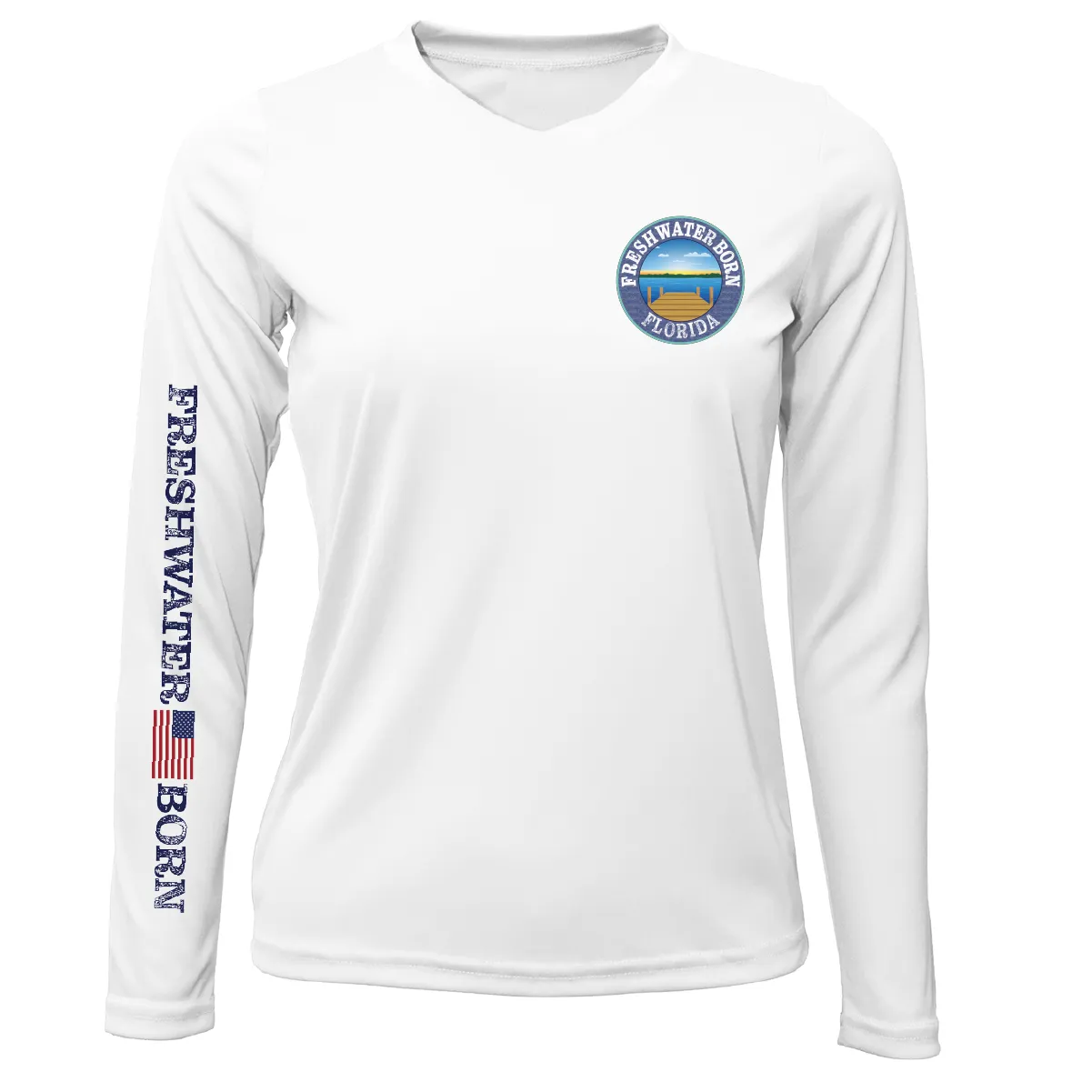 Florida Freshwater Born "All For Rum and Rum For All" Women's Long Sleeve UPF 50  Dry-Fit Shirt