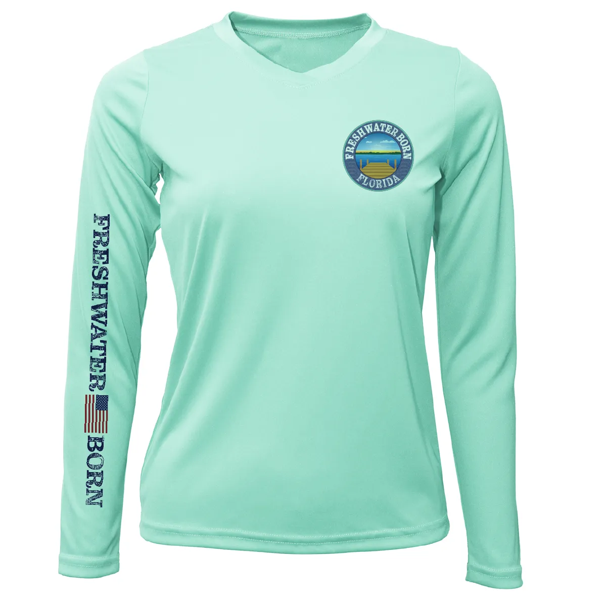 Florida Freshwater Born "All For Rum and Rum For All" Women's Long Sleeve UPF 50  Dry-Fit Shirt
