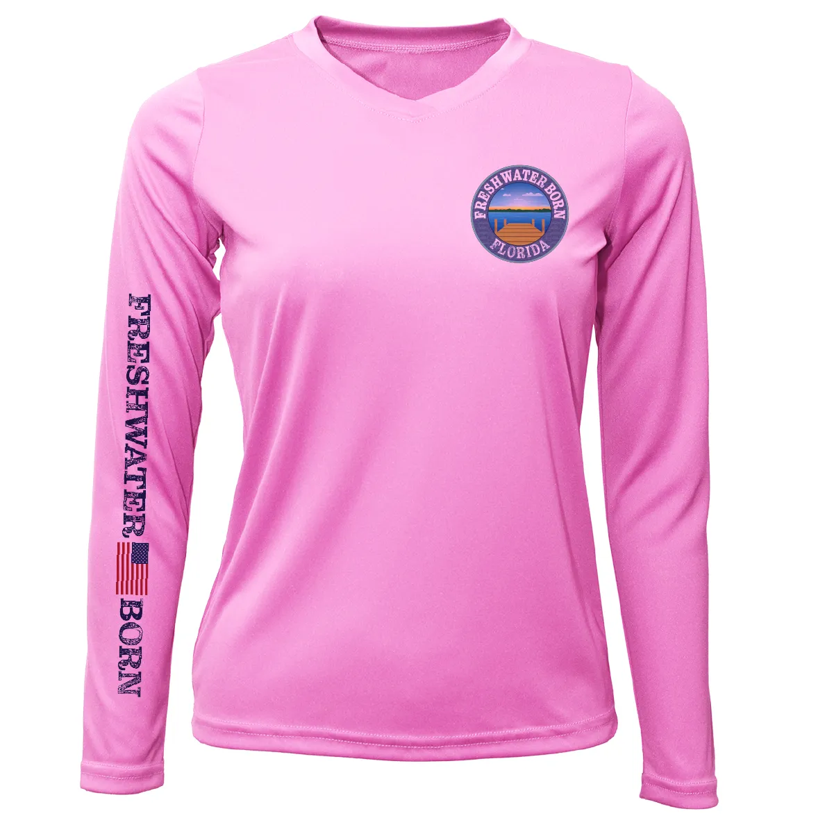 Florida Freshwater Born "All For Rum and Rum For All" Women's Long Sleeve UPF 50  Dry-Fit Shirt