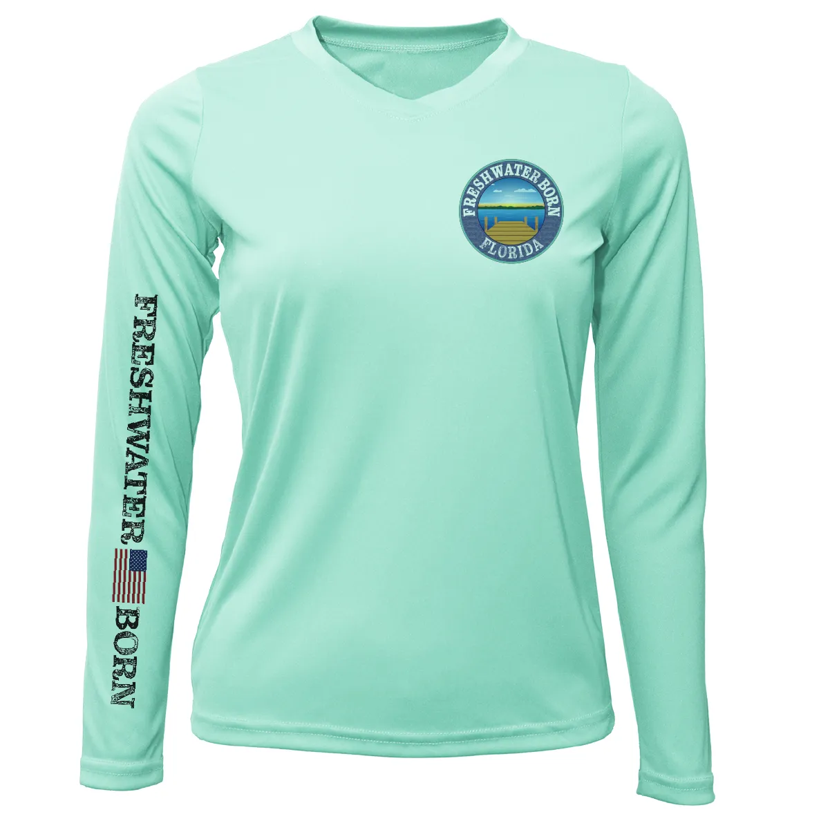 Florida Freshwater Born "Surrender The Booty" Women's Long Sleeve UPF 50  Dry-Fit Shirt