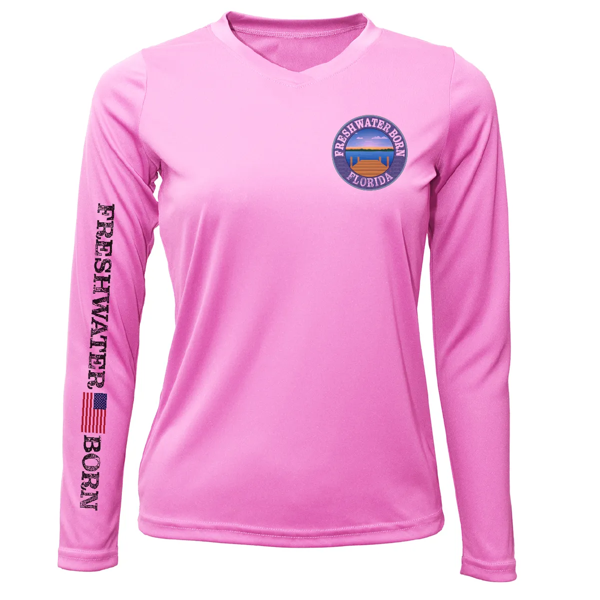 Florida Freshwater Born "Surrender The Booty" Women's Long Sleeve UPF 50  Dry-Fit Shirt
