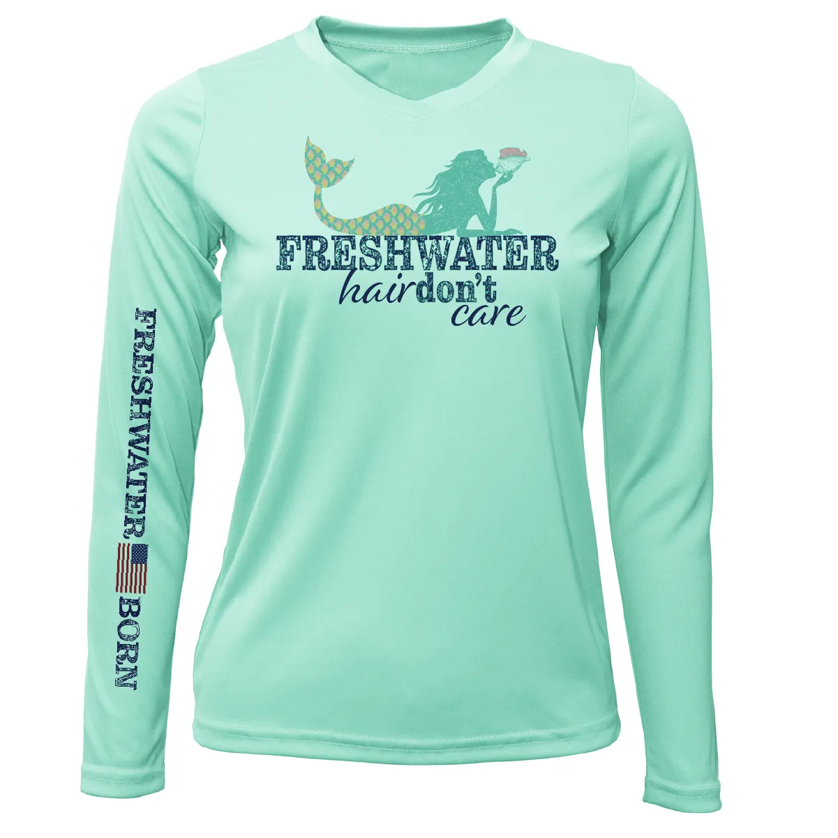 Florida "Freshwater Hair Don't Care" Women's Long Sleeve UPF 50  Dry-Fit Shirt