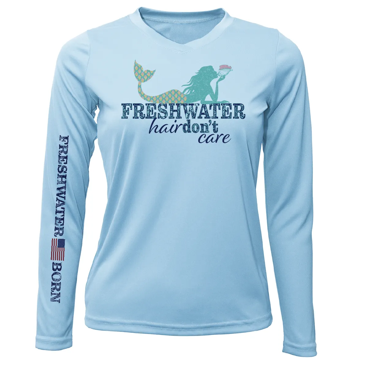 Florida "Freshwater Hair Don't Care" Women's Long Sleeve UPF 50  Dry-Fit Shirt