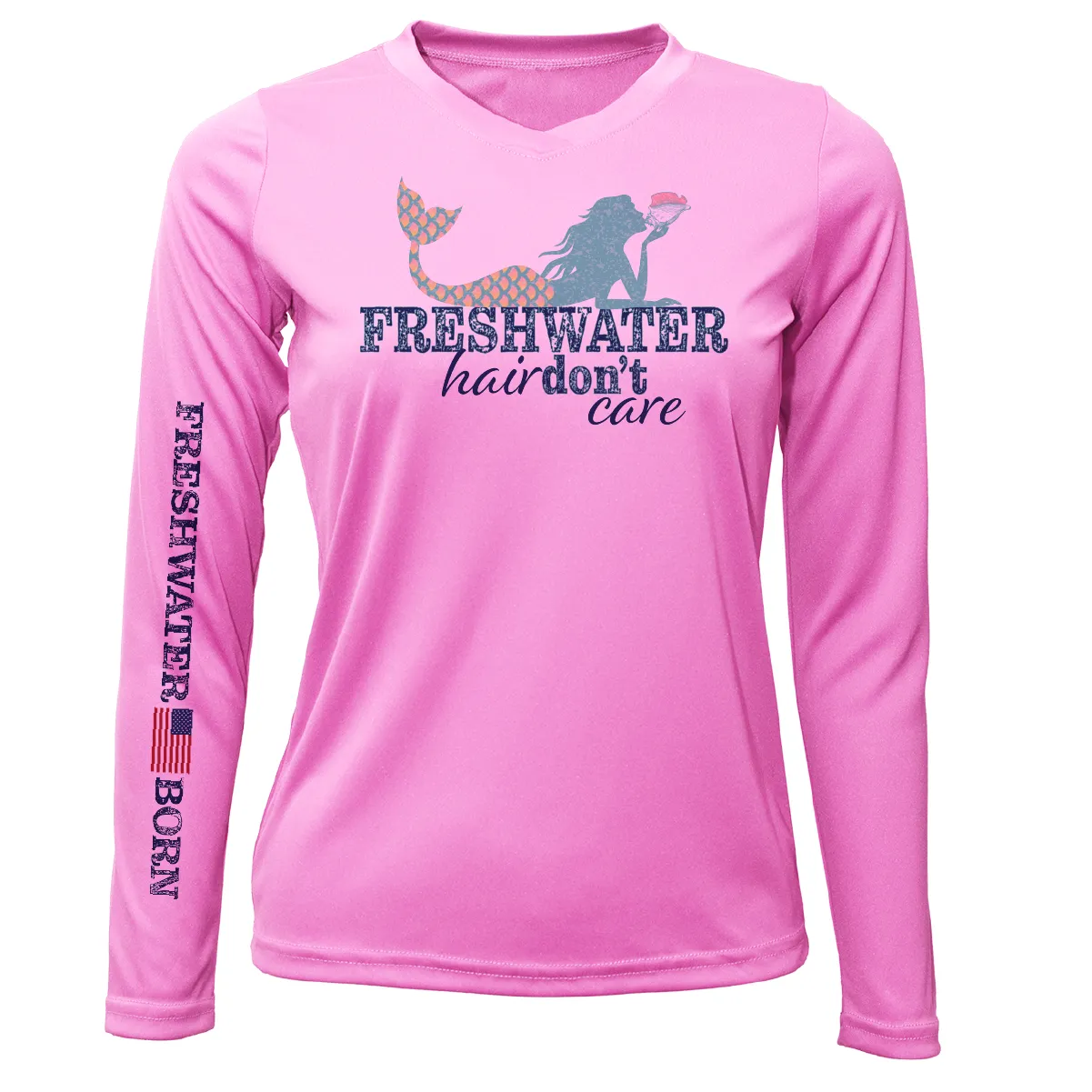 Florida "Freshwater Hair Don't Care" Women's Long Sleeve UPF 50  Dry-Fit Shirt