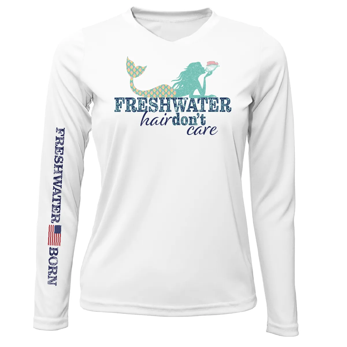 Florida "Freshwater Hair Don't Care" Women's Long Sleeve UPF 50  Dry-Fit Shirt