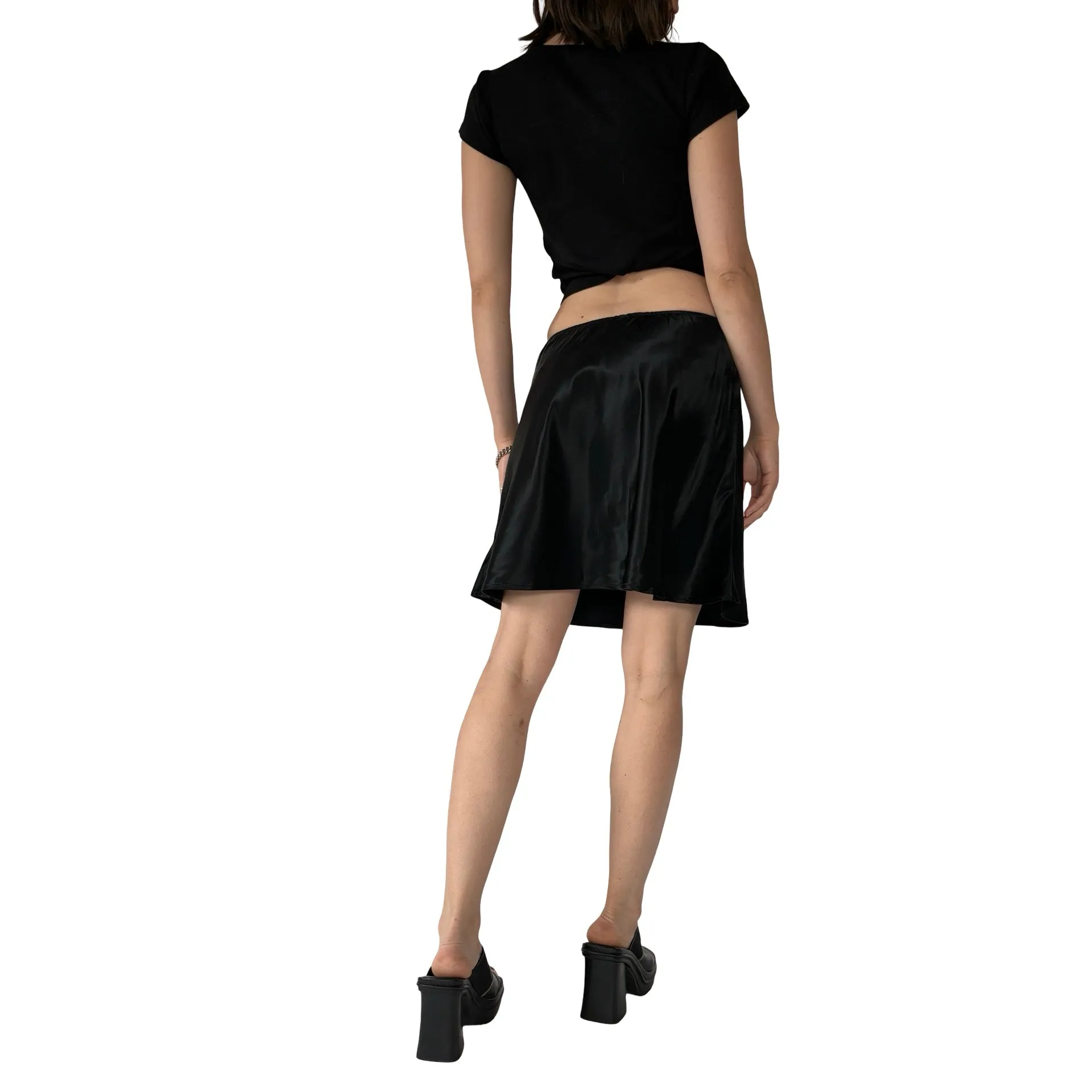 Frederick’s 90s Noir Satin Skirt (S)